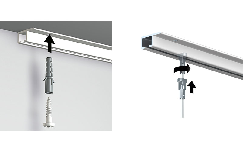ceiling mounted rail system for handicap movement